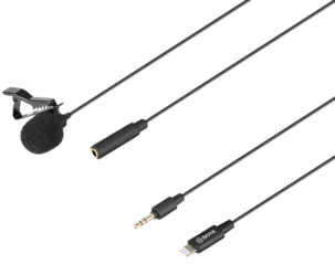 Lightning mikrofon till mobil, Boya Lavalier BY-M2