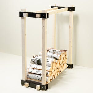 Ventura vedförvaringsbeslag svart, 370 x 63 mm, 2-pack