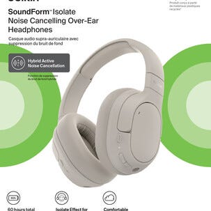 Belkin SoundForm Isolate trådløse hodetelefoner over ear