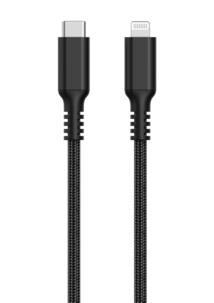 Stofftrukket USB-C til Lightning ladekabel for iPhone 3m Clas Ohlson