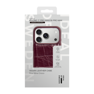 Ideal of Sweden Wine Croco iPhone 18 Pro Max / 17 Pro Max mobilskal, vinröd