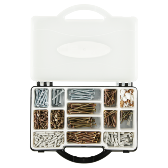 Skruv- och pluggsats 670 delar