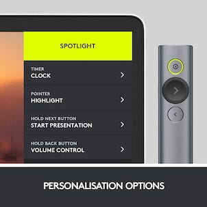 Logitech Spotlight Presentation Remote, trådløs fjernkontroll