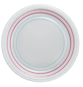 Papperstallrik med dekor 23 cm