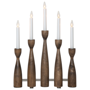 Star Trading Midja adventsljusstake valnöt, 47 cm