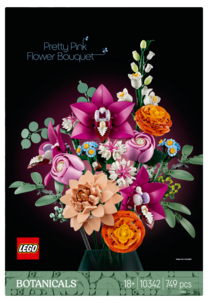 LEGO Icons Botanicals Vaaleanpunainen kukkakimppu 10342, yli 18-vuotiaille