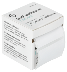 Självhäftande etiketter till burkar och flaskor, vita