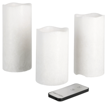 LED kubbelys med fjernkontroll, 3-pk
