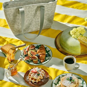 Mjuk kylväska picknick, leopardmönstrad grå