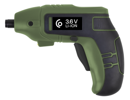 Liten drill 3,6 V med bitsfeste og LED