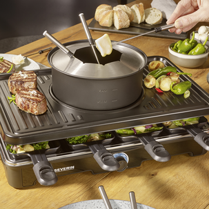 Severin raclette-fondue keramisk RG 2347, 1400 W