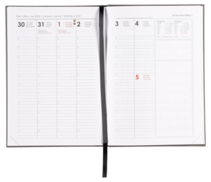 Veckokalender 2023 / 2024 A5, grå