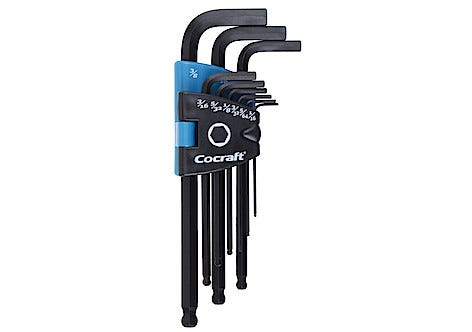 Cocraft nøkkelsett, tommer, 9 deler