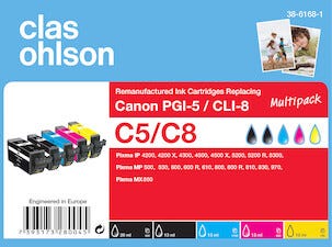 Mustepatruuna Canon PGI-5/CLI-8 Multipack Clas Ohlson