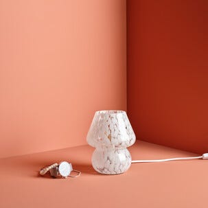 Northlight Lindy liten bordlampe i glass, 18 cm