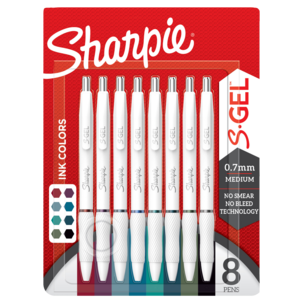 Sharpie S-Gel gelpenna 0,7 mm, blandade färger, 8-pack