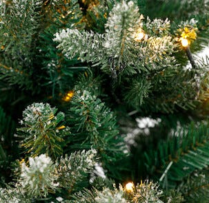 Juletre i potte med LED-belysning, 180 cm