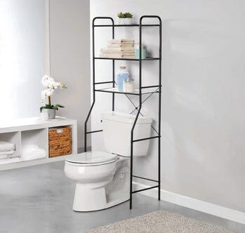 Toaletthylla svart, 58 x 33 x 153,5 cm