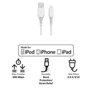 Kort USB kabel för iPhone 0,3 m USB A till Lightning Clas Ohlson