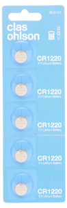 CR1220 litiumbatteri 3 V, 5-pack