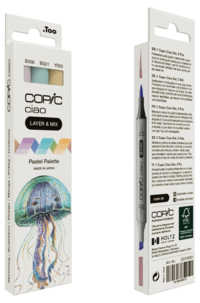 Copic Ciao Layer & Mix, pennor Pastell Palette, 3-pack