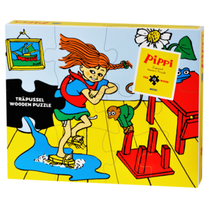 Pippi träpussel 12 bitar, från 3 år