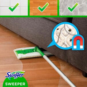 Swiffer Sweeper Startkit mopp och golvdukar, rosa