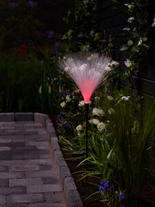 Solcellslampa med fiberoptik