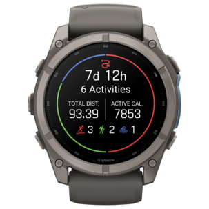 Garmin fēnix 9 äventyrsklocka, stengrå titan
