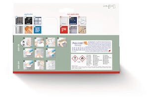 Tesa Baboo självhäftande hylla med lock i bambu, vit