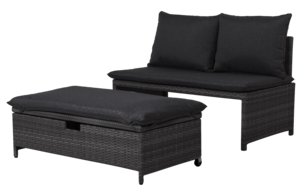 Utemöbler, soffa med bord