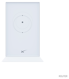 Starlink Residential standard kit, trådlös router