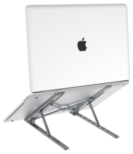 Justerbart laptopställ för skrivbord och resa