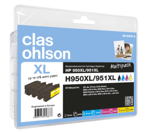 Bläckpatron motsvarande HP 950 / HP 951 Clas Ohlson Multipack