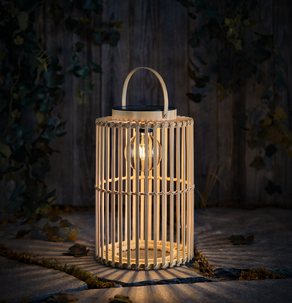 Solcellslykta bambu Northlight