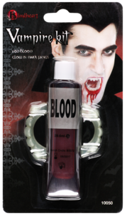 Dracula-tänder med blod