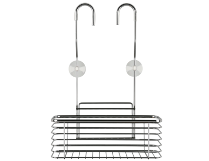 Dusjkurv blandebatteri, stål, med sugekopper