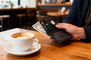 Anmiki plånbok i läder med AirTag-hållare