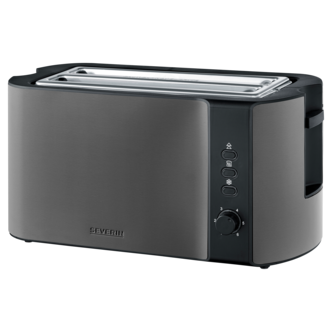 Severin AT 9341 brødrister 4 skiver, rustfritt stål, grå/svart