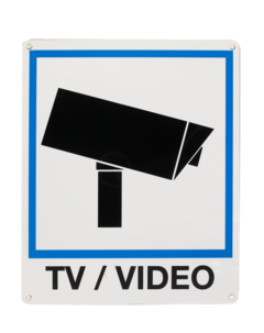 Skylt, kameraövervakning