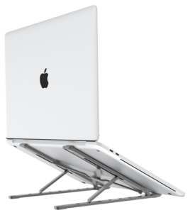 Justerbart laptopställ för skrivbord och resa