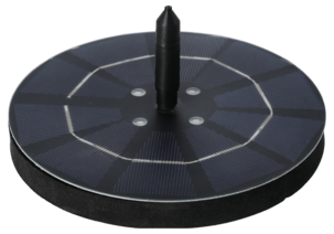 Solcellefontene med farget lys, flytende