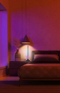 Exibel 360 RGB bord- och vägglampa med fjärrkontroll, 41 cm