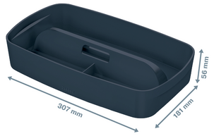 Leitz MyBox Cosy förvaringslåda med handtag, 3 fack