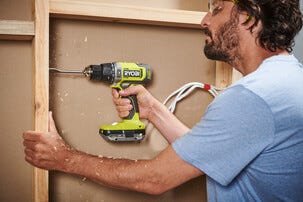 Ryobi skruvdragare med slag RPD18-2C20SA127, 2 batterier