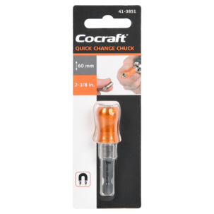 Cocraft magnetisk bitshållare med snabbchuck, 1/4 tum, 60 mm