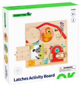 Aktivitetstavla Busy Board i trä, från 3 år