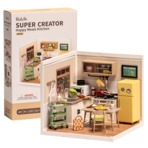 Rolife Super Creator miniatyrrum Happy Meals Kitchen, från 14 år