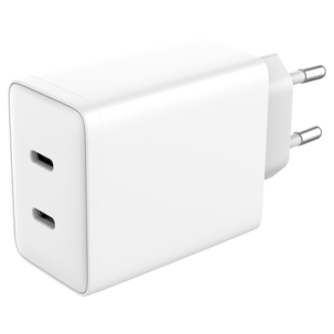 Laddare USB-C 2 portar GaN PD, 45 W