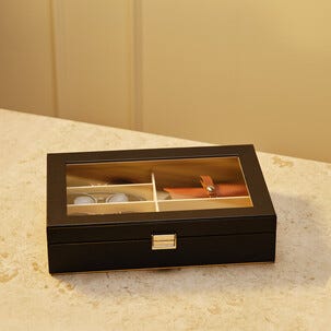 Glasögonförvaring, glasögonlåda med lock, 6 fack